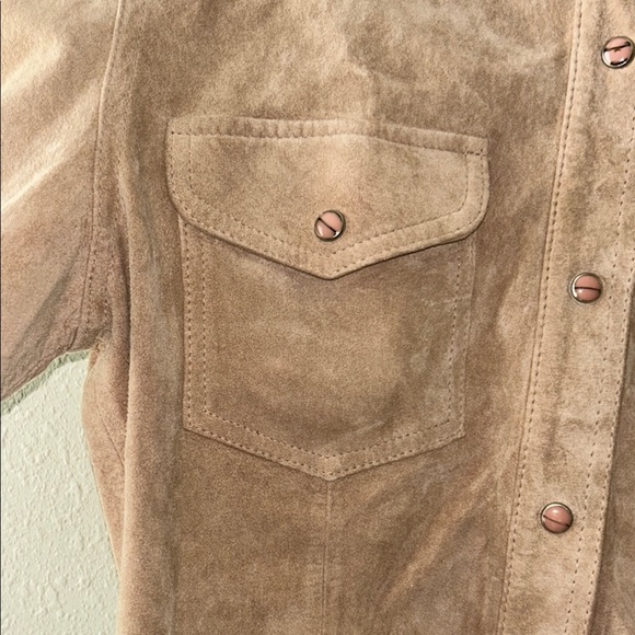 Bebe leather Tailored western snap shirt - Picture 5 of 16